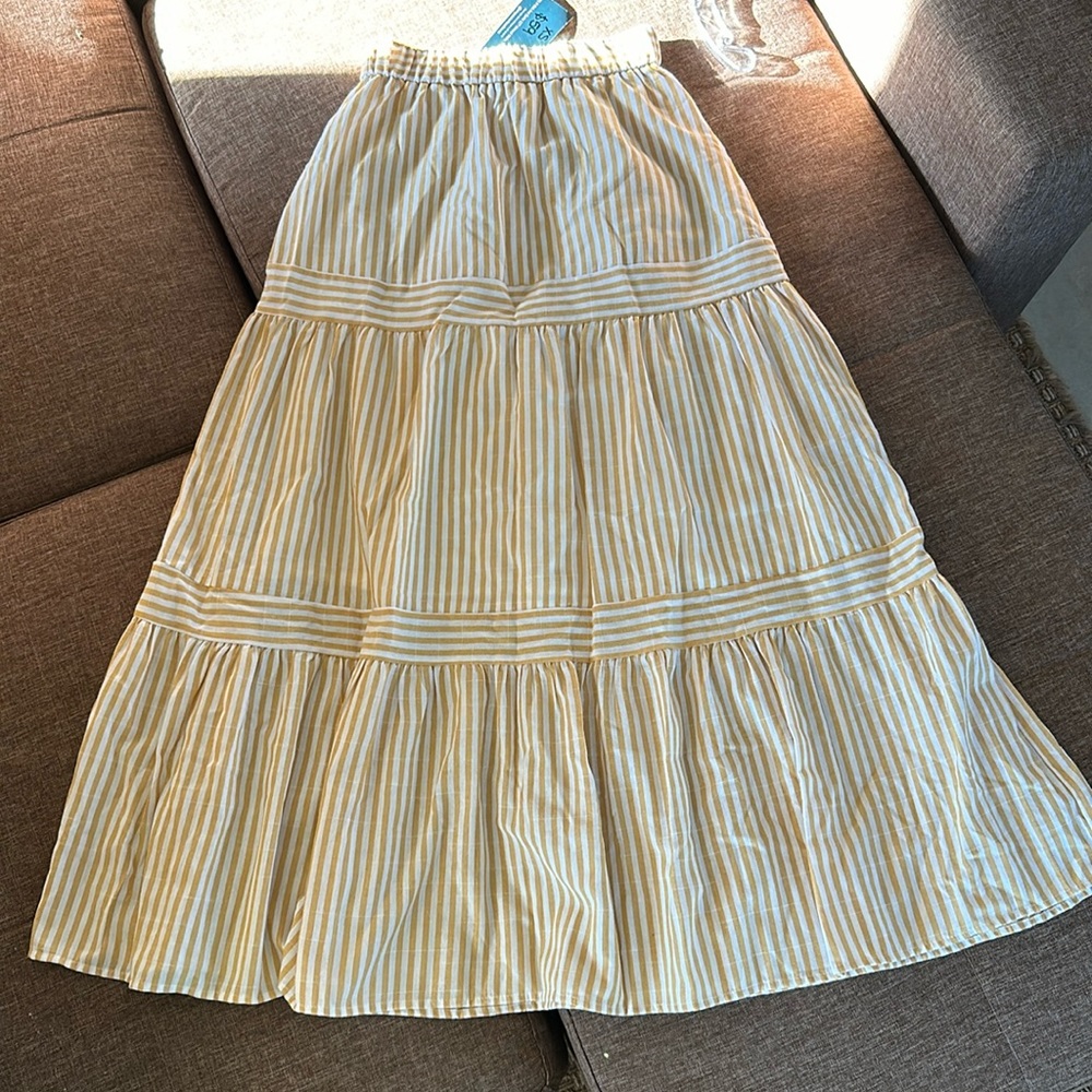 Molly Bracken Long Woven Skirt Yellow Touquet